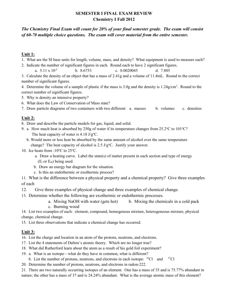 chemistry-semester-1-final-exam-review-part-1