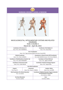 Musculoskeletal, Integumentary Systems and Related Disorders