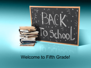 Welcome to Fourth Grade!