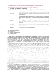 EARLY PARENTERAL USE OF PROTON PUMP INHIBITORS IN