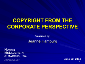 Copyright from the Corporate Perspective