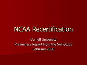 NCAA Recertification