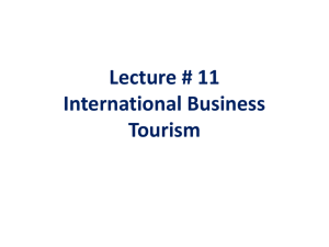 Lecture # 11 Business Tourism