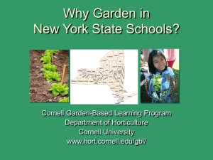 Why Garden at School? - Horticulture