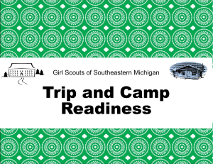 Trip & Camp Readiness Training Presentation