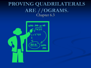 Proving Quadrilaterals are Parallelograms