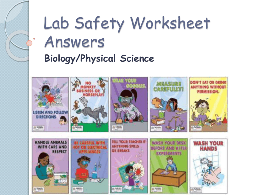 Lab Safety Worksheet Answers Within Lab Safety Worksheet Answer Key