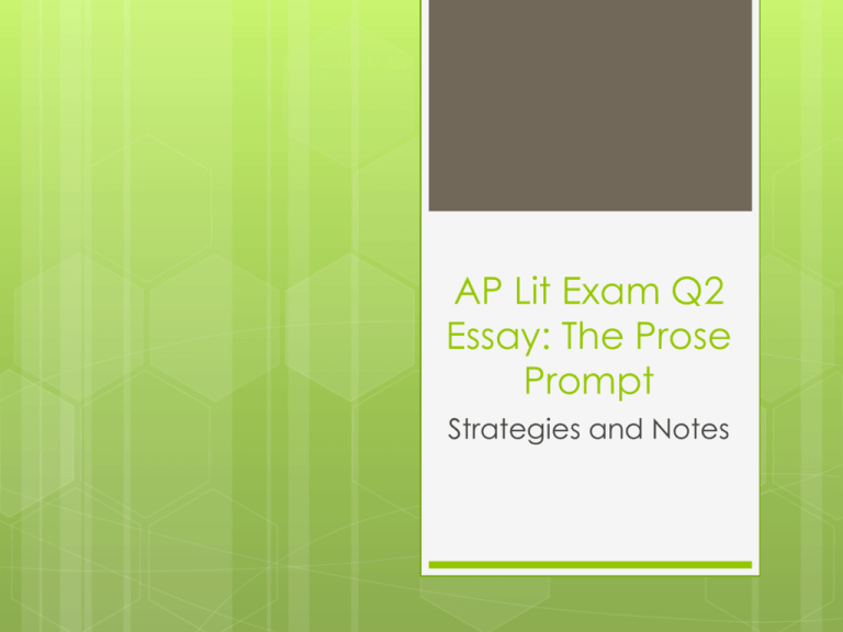 what is the q2 ap lit essay