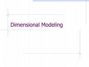 Ch 4, Dimensional Modeling