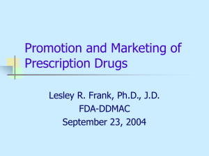 Promotion and Marketing of Prescription Drugs