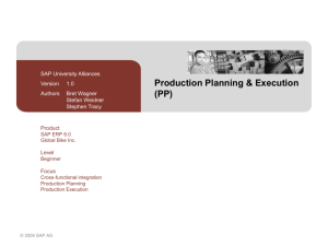 Production Planning & Execution (PP)