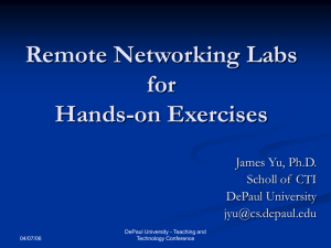 Remote Networking Labs for Hands-on Exercises