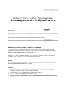 College Scholarship Application - FCC