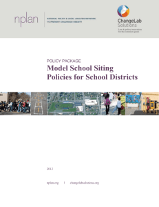 Model School Siting Policies for School Districts