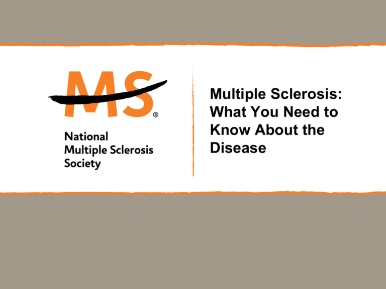 PowerPoint Template National Multiple Sclerosis Society