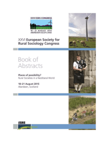 Abstracts - The XXVI European Society for Rural Sociology Congress