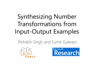 Semantic String Transformations Using Input