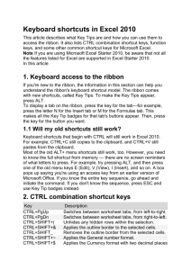 Excel 2010 and ribbon basics
