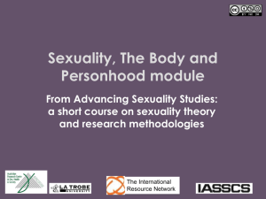 Sexuality, The Body, & Personhood