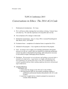 Conversations in Ethics: The 2014 ACA Code