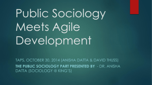 The Public sociology Part presented by