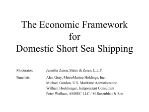 Economic Framework for a Domestic Short Sea Shipping Service