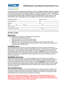 NICB Members-only Website Administrator Form