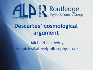 Descartes* cosmological argument