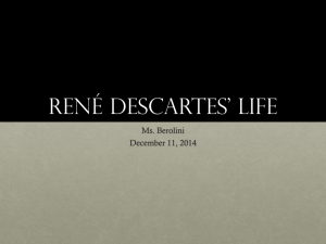 RenÉ Descartes* life