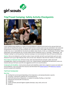 Trip Travel Camping Safety Activity Checkpoint