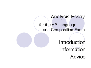 Prose Analysis Essay for the AP Language - The AP Cafe