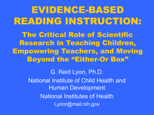 evidence-based reading instruction