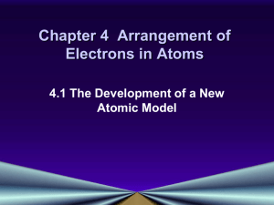 Chapter 4 Arrangement of Electrons in Atoms 4.3 Electron