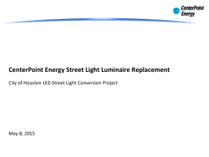 CNP/City of Houston LED Street Light Upgrade Project