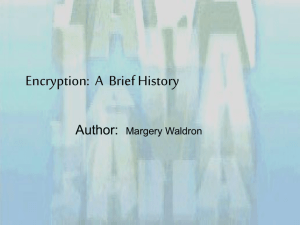 Encryption: A Brief History