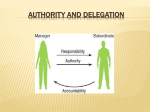 Authority And Delegation