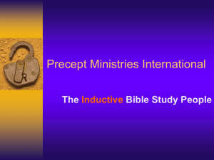 PRECEPT Bible Studies