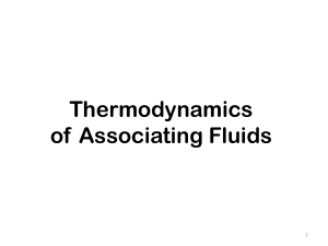 Thermodynamics of Associating Fluids