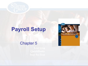 Chapter 5 Payroll Setup