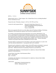 SUNNYSIDE UNIFIED SCHOOL DISTRICT NO