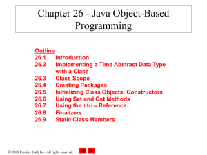 Chapter 26 - Java Object