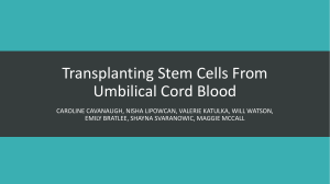 Transplanting Stem Cells From Umbilical Cord Blood