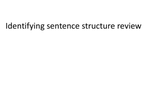 Identifying sentences as simple, compound, complex