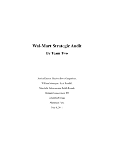 Wal-Mart Stragic Audit Team Two