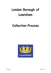 London Borough of Lewisham Collection Process