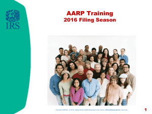 AARP-Instructor-Training - AARP Tax-Aide
