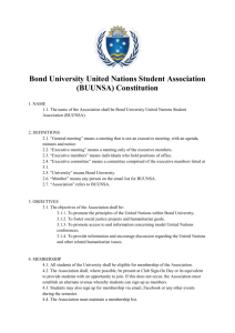 Sample Constitution - Bond University Student Association | BUSA