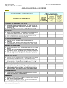 Competency to Activity Worksheet
