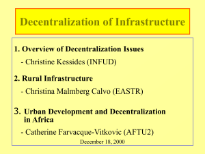 decentralization of infrastructure
