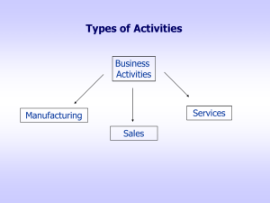 Business activities